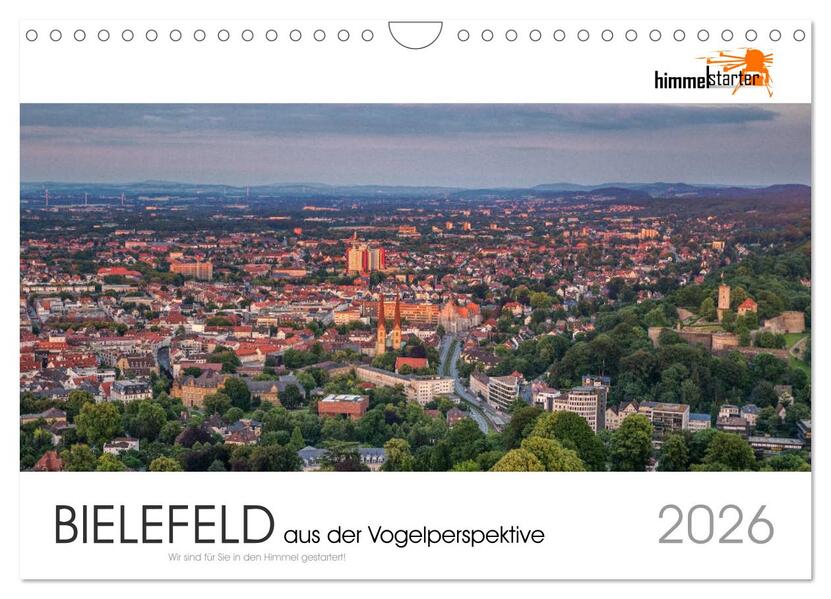 BIELEFELD aus der Vogelperspektive (Wandkalender 2026 DIN A4 quer) CALVENDO Monatskalender