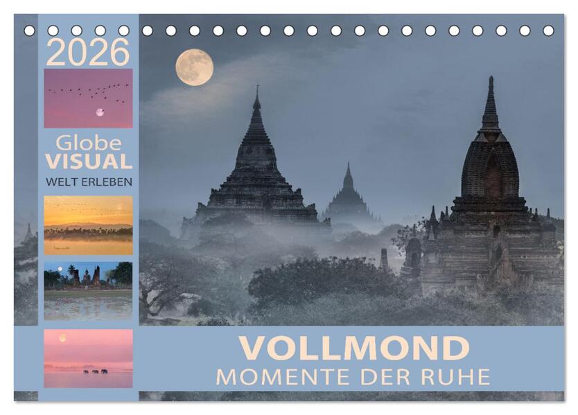 Vollmond - Momente der Ruhe (Tischkalender 2026 DIN A5 quer) CALVENDO Monatskalender