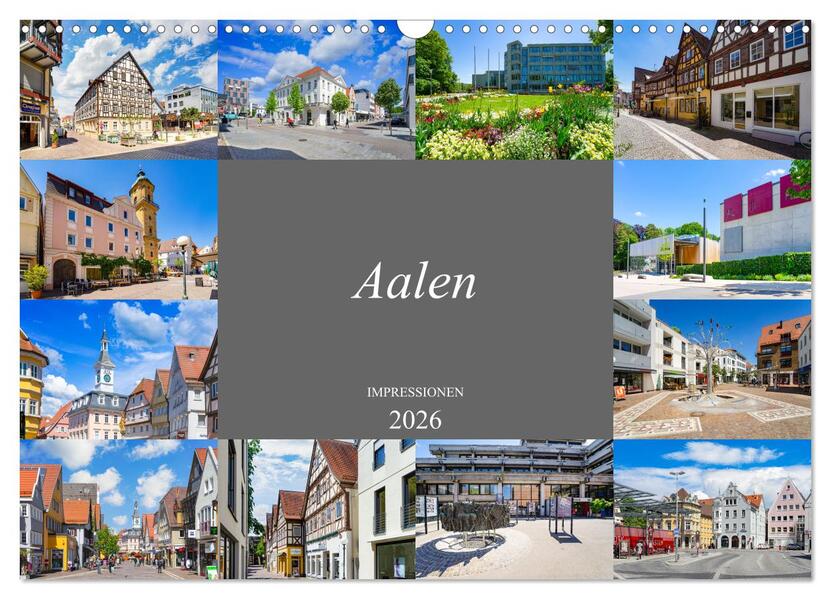 Aalen Impressionen (Wandkalender 2026 DIN A3 quer) CALVENDO Monatskalender