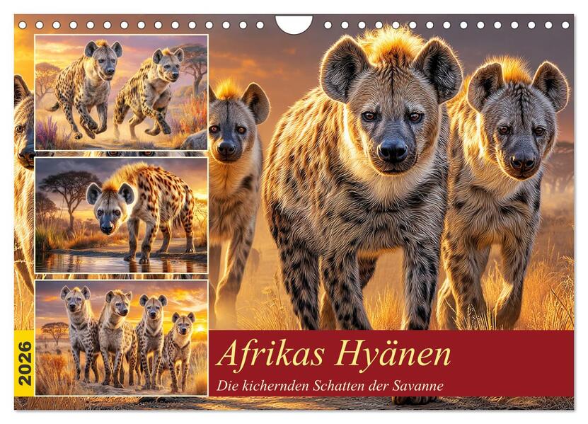 Afrikas Hyänen. Die kichernden Schatten der Savanne (Wandkalender 2026 DIN A4 quer) CALVENDO Monatskalender