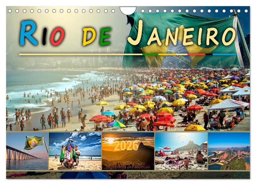Rio de Janeiro Stadt des Sonnenscheins (Wandkalender 2026 DIN A4 quer) CALVENDO Monatskalender