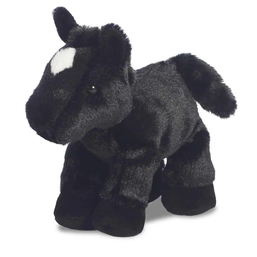 Aurora 13297 - Mini Flopsies Pferd Beau Black Horse Plüschtier ca. 20 cm