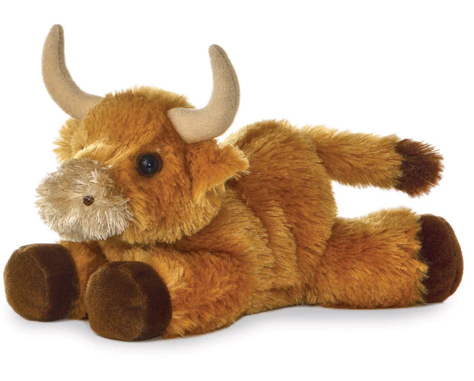 Aurora 12766 - Mini Flopsies Mac Bull Hochlandrind Plüschtier ca. 20 cm