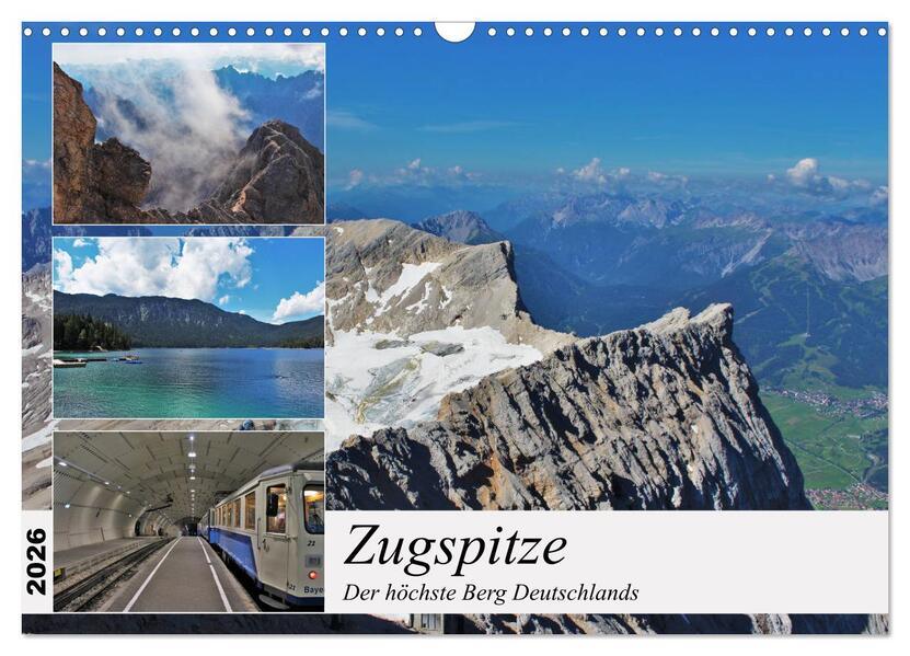 Zugspitze - Der höchste Berg Deutschlands (Wandkalender 2026 DIN A3 quer) CALVENDO Monatskalender