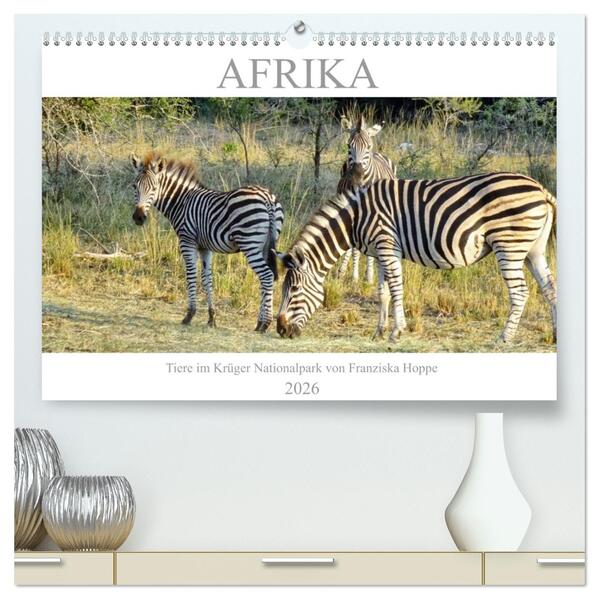 Afrika - Tiere im Krüger Nationalpark (hochwertiger Premium Wandkalender 2026 DIN A2 quer) Kunstdruck in Hochglanz