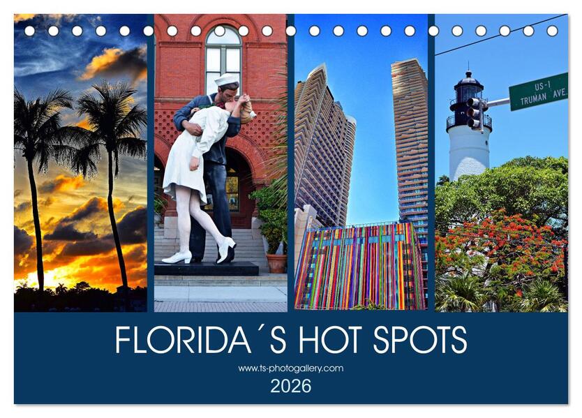 Florida Spots II (Tischkalender 2026 DIN A5 quer) CALVENDO Monatskalender