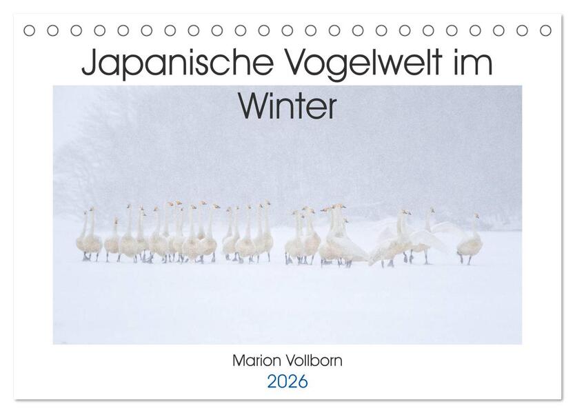 Japanische Vogelwelt im Winter (Tischkalender 2026 DIN A5 quer) CALVENDO Monatskalender