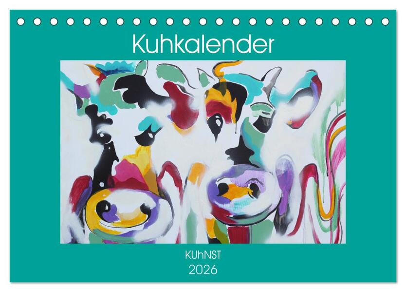 Kuhkalender (Tischkalender 2026 DIN A5 quer) CALVENDO Monatskalender