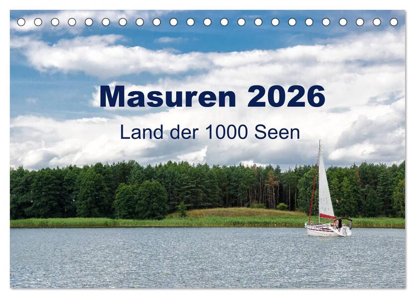 Masuren 2026 - Land der 1000 Seen (Tischkalender 2026 DIN A5 quer) CALVENDO Monatskalender