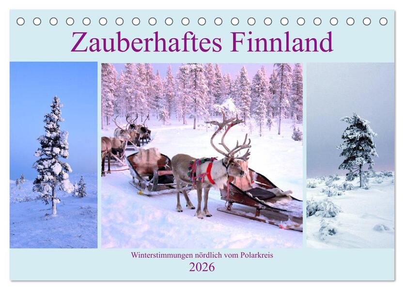 Zauberhaftes Finnland (Tischkalender 2026 DIN A5 quer) CALVENDO Monatskalender
