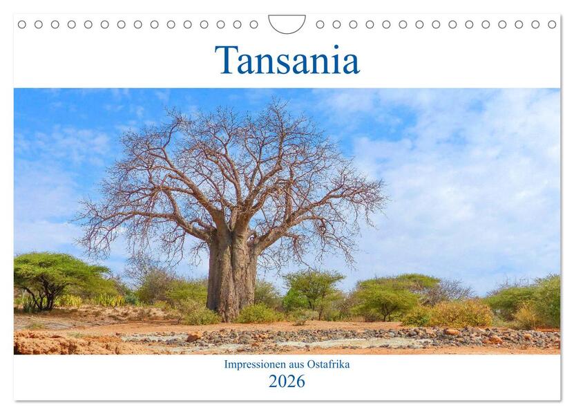 Tansania. Impressionen aus Ostafrika (Wandkalender 2026 DIN A4 quer) CALVENDO Monatskalender
