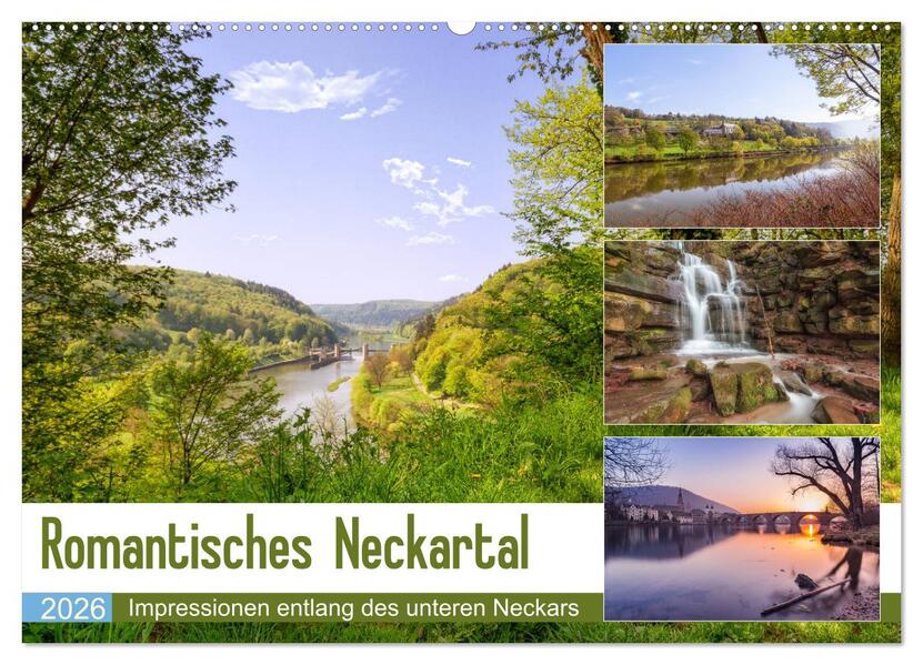 Romantisches Neckartal (Wandkalender 2026 DIN A2 quer) CALVENDO Monatskalender