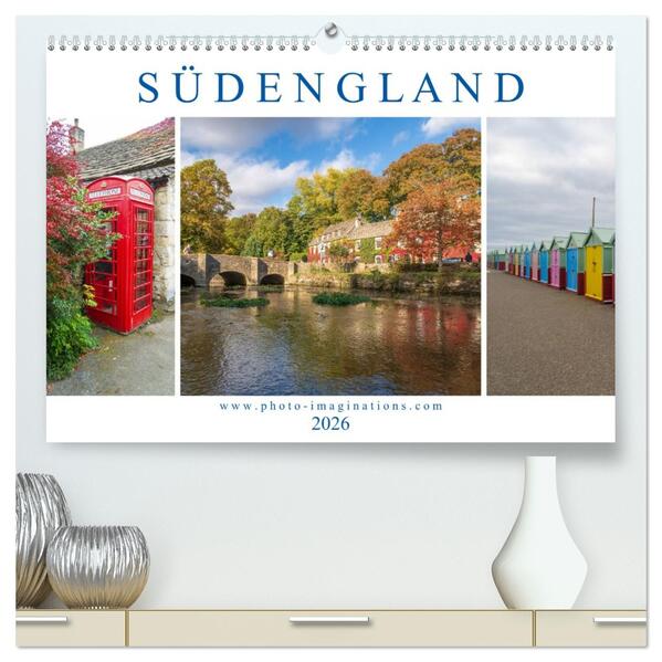 Bezauberndes Südengland (hochwertiger Premium Wandkalender 2026 DIN A2 quer) Kunstdruck in Hochglanz
