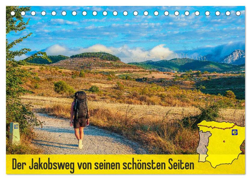 Der Jakobsweg von seinen schönsten Seiten! (Tischkalender 2026 DIN A5 quer) CALVENDO Monatskalender