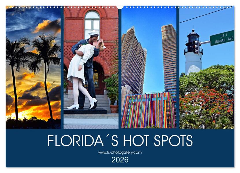 Florida Spots II (Wandkalender 2026 DIN A2 quer) CALVENDO Monatskalender