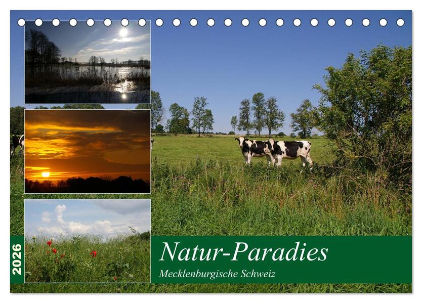 Natur-Paradies Mecklenburgische Schweiz (Tischkalender 2026 DIN A5 quer) CALVENDO Monatskalender