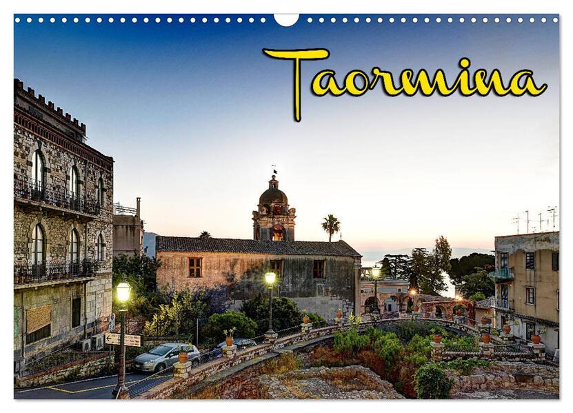 Taormina zur blauen Stunde (Wandkalender 2026 DIN A3 quer) CALVENDO Monatskalender
