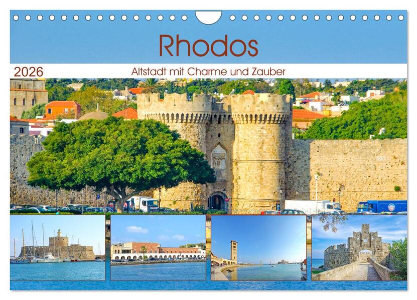 Rhodos - Altstadt mit Charme und Zauber (Wandkalender 2026 DIN A4 quer) CALVENDO Monatskalender