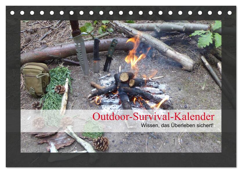 Outdoor-Survival-Kalender (Tischkalender 2026 DIN A5 quer) CALVENDO Monatskalender