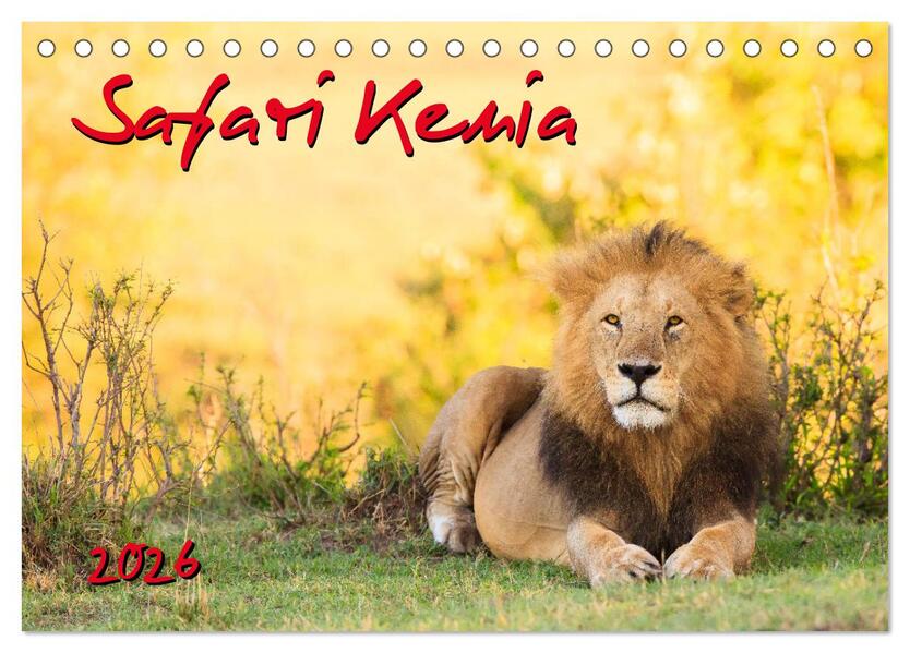 Safari Kenia (Tischkalender 2026 DIN A5 quer) CALVENDO Monatskalender