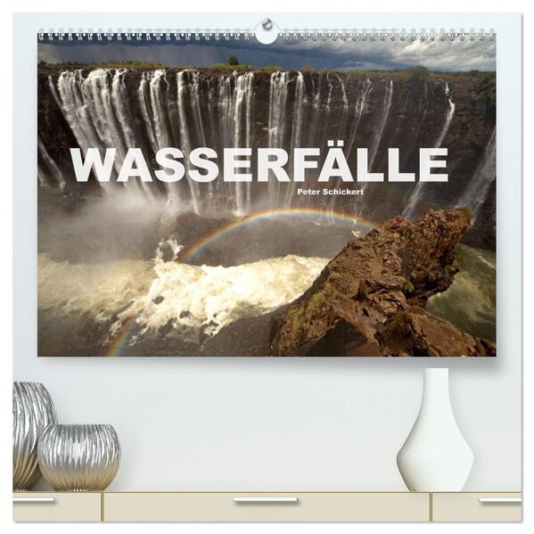Wasserfälle (hochwertiger Premium Wandkalender 2026 DIN A2 quer) Kunstdruck in Hochglanz