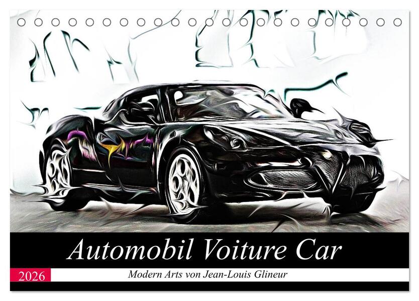 Automobil Voiture Car (Tischkalender 2026 DIN A5 quer) CALVENDO Monatskalender