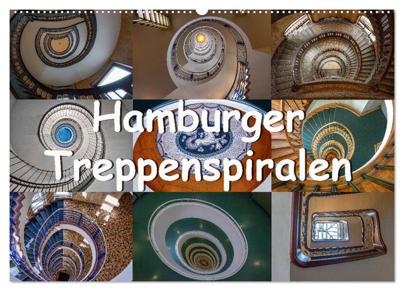 Hamburger Treppenspiralen (Wandkalender 2026 DIN A2 quer) CALVENDO Monatskalender