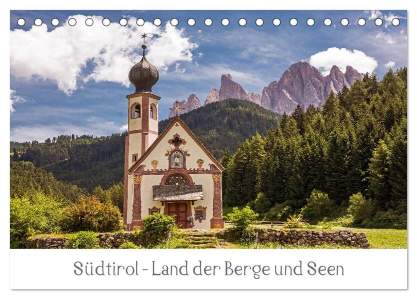 Südtirol - Land der Berge und Seen (Tischkalender 2026 DIN A5 quer) CALVENDO Monatskalender