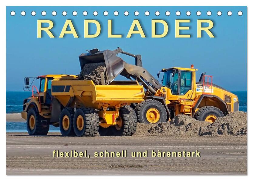 Radlader - flexibel schnell und bärenstark (Tischkalender 2026 DIN A5 quer) CALVENDO Monatskalender