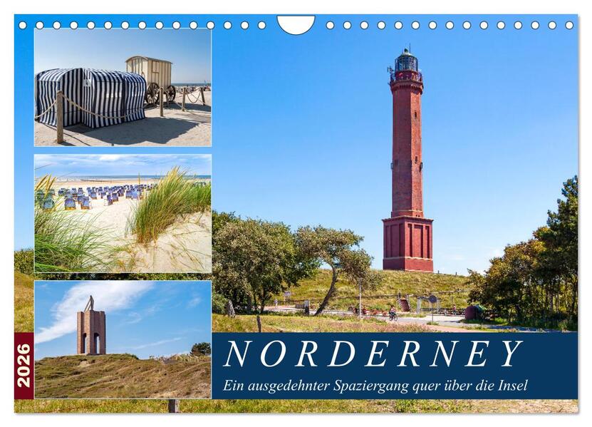Norderney Spaziergang (Wandkalender 2026 DIN A4 quer) CALVENDO Monatskalender