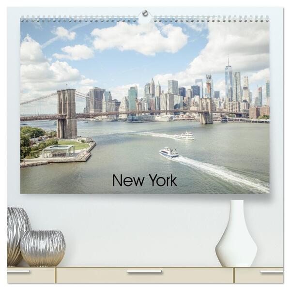 New York (hochwertiger Premium Wandkalender 2026 DIN A2 quer) Kunstdruck in Hochglanz