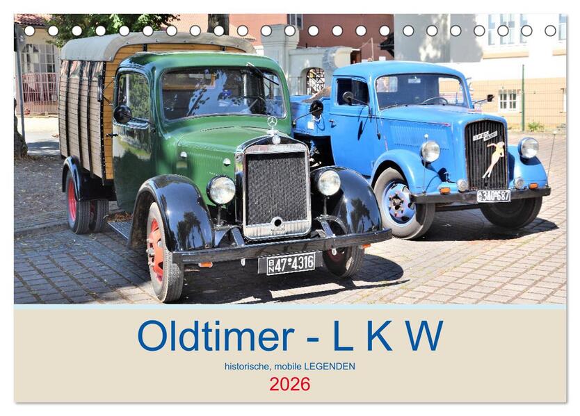 Oldtimer - L K W (Tischkalender 2026 DIN A5 quer) CALVENDO Monatskalender