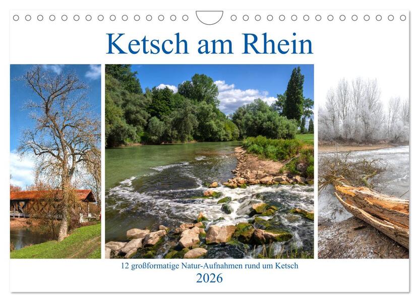 Ketsch am Rhein (Wandkalender 2026 DIN A4 quer) CALVENDO Monatskalender