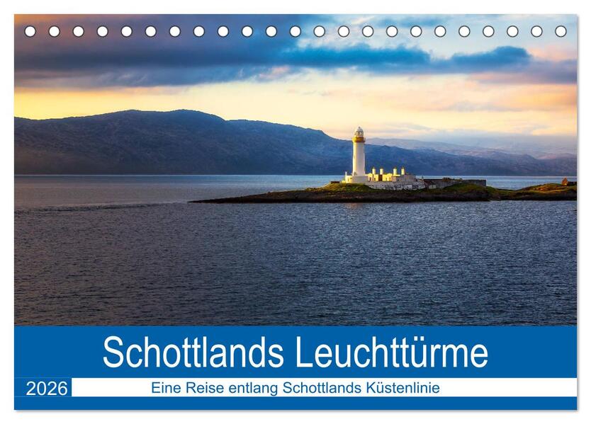 Schottlands Leuchttürme (Tischkalender 2026 DIN A5 quer) CALVENDO Monatskalender
