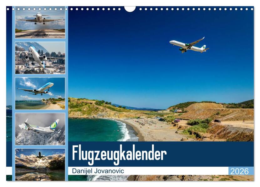 Flugzeugkalender 2026 (Wandkalender 2026 DIN A3 quer) CALVENDO Monatskalender
