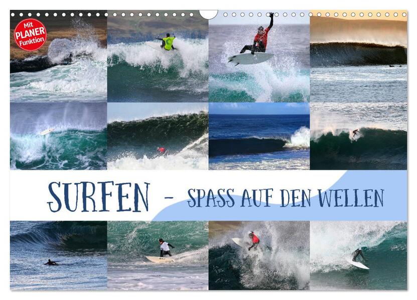 Surfen - Spaß auf den Wellen (Wandkalender 2026 DIN A3 quer) CALVENDO Monatskalender