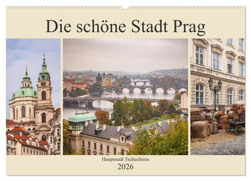 Die schöne Stadt Prag (Wandkalender 2026 DIN A2 quer) CALVENDO Monatskalender