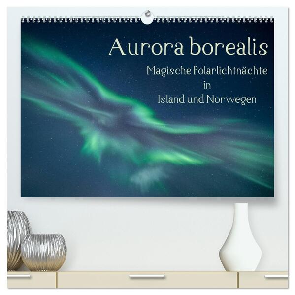 Aurora borealis - Magische Polarlichtnächte in Island und Norwegen (hochwertiger Premium Wandkalender 2026 DIN A2 quer) Kunstdruck in Hochglanz