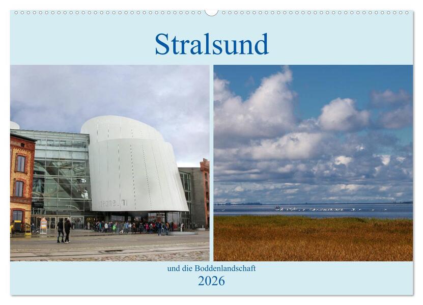 Stralsund und die Boddenlandschaft (Wandkalender 2026 DIN A2 quer) CALVENDO Monatskalender