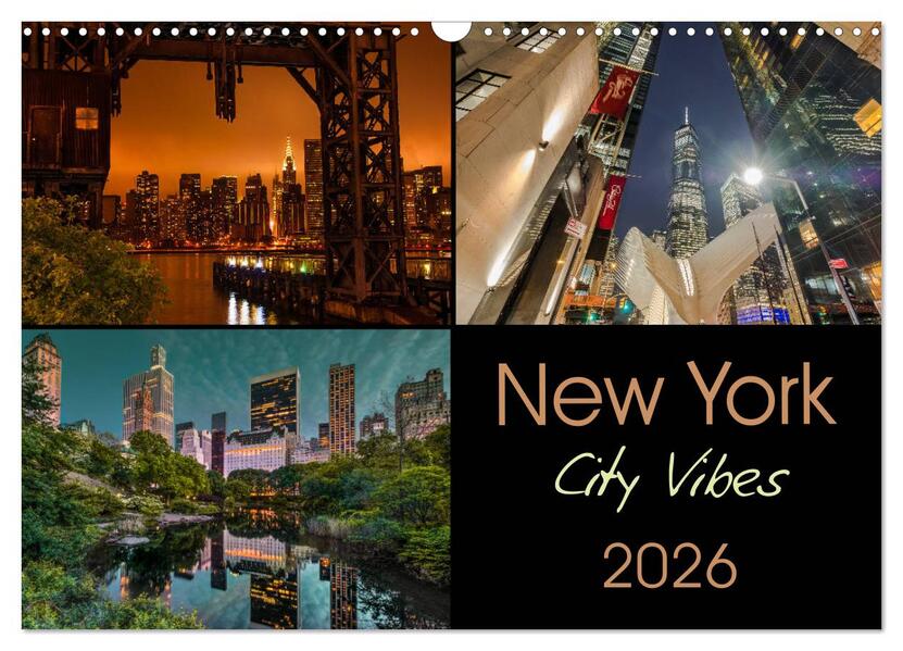 New York City Vibes (Wandkalender 2026 DIN A3 quer) CALVENDO Monatskalender
