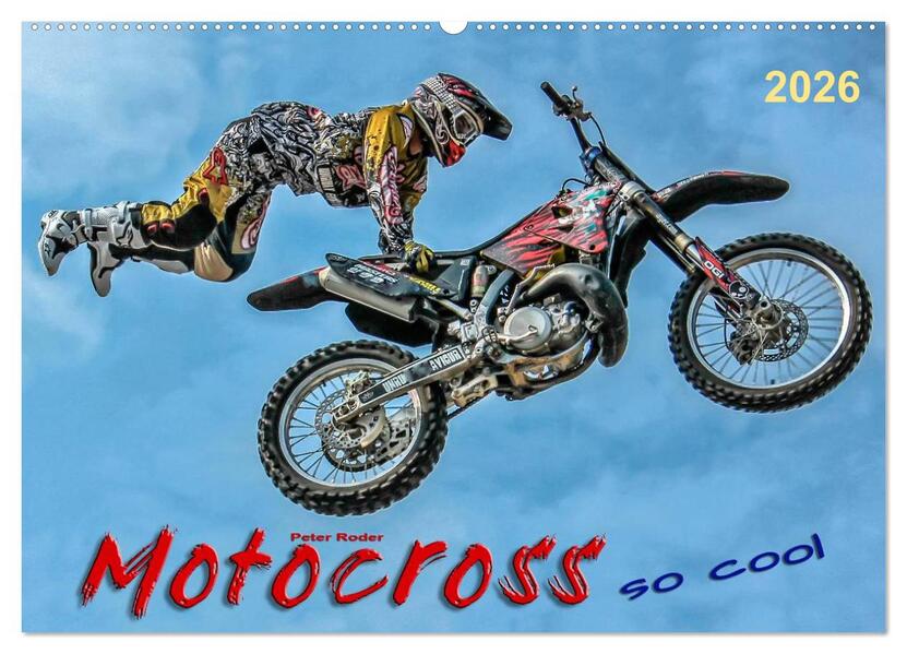 Motocross - so cool (Wandkalender 2026 DIN A2 quer) CALVENDO Monatskalender