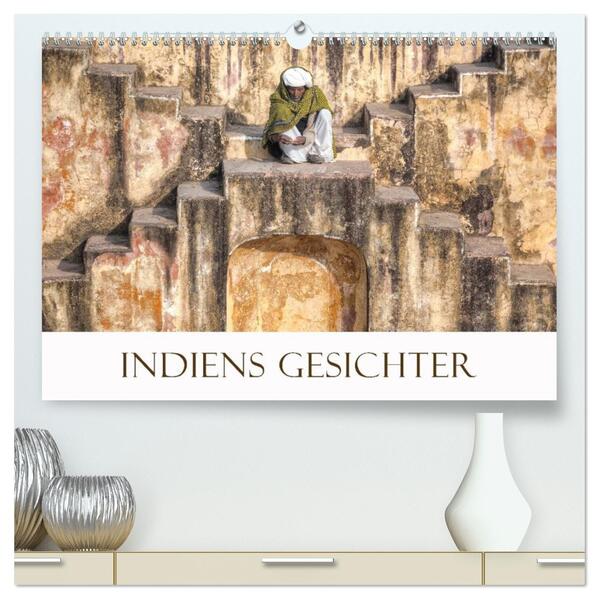 Indiens Gesichter (hochwertiger Premium Wandkalender 2026 DIN A2 quer) Kunstdruck in Hochglanz