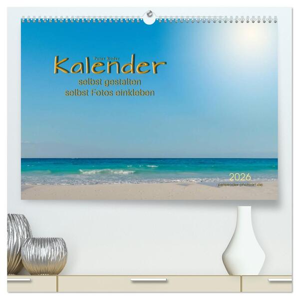 Kalender - selbst gestalten Fotos selbst einkleben (hochwertiger Premium Wandkalender 2026 DIN A2 quer) Kunstdruck in Hochglanz