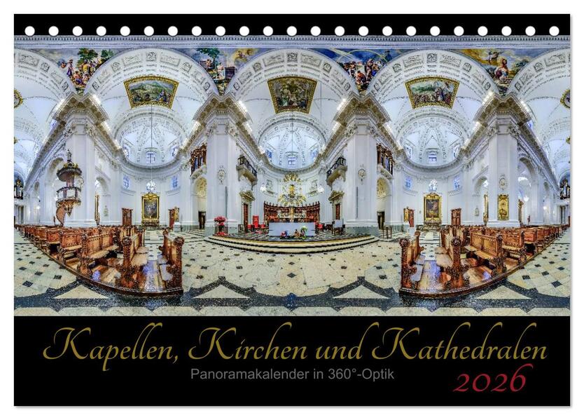 Kapellen Kirchen und Kathedralen 2026 (Tischkalender 2026 DIN A5 quer) CALVENDO Monatskalender