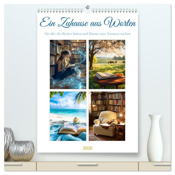 Ein Zuhause aus Worten (hochwertiger Premium Wandkalender 2026 DIN A2 hoch) Kunstdruck in Hochglanz