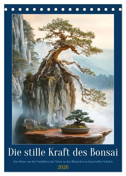 Die stille Kraft des Bonsai (Tischkalender 2026 DIN A5 hoch) CALVENDO Monatskalender