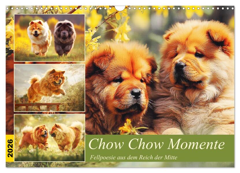 Chow Chow Momente. Fellpoesie aus dem Reich der Mitte (Wandkalender 2026 DIN A3 quer) CALVENDO Monatskalender