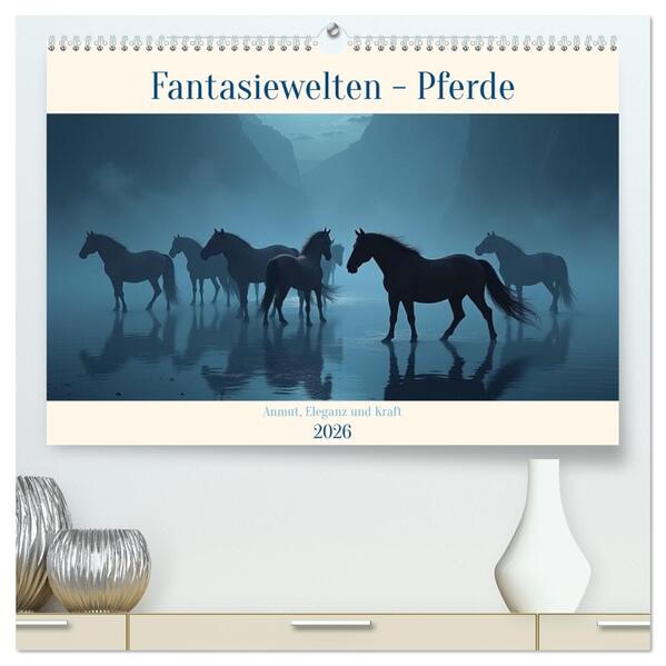 Fantasiewelten - Pferde (hochwertiger Premium Wandkalender 2026 DIN A2 quer) Kunstdruck in Hochglanz