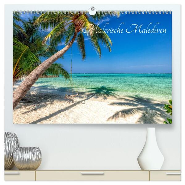 Malerische Malediven (hochwertiger Premium Wandkalender 2026 DIN A2 quer) Kunstdruck in Hochglanz