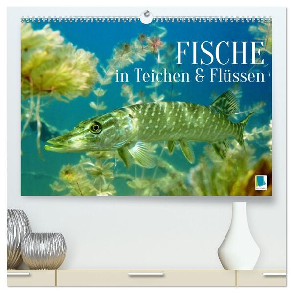 Fische in Teichen und Flüssen (hochwertiger Premium Wandkalender 2026 DIN A2 quer) Kunstdruck in Hochglanz